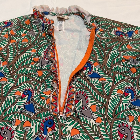 Tory Burch Multicolor Patterned Top Half Zip size L - Picture 5 of 8